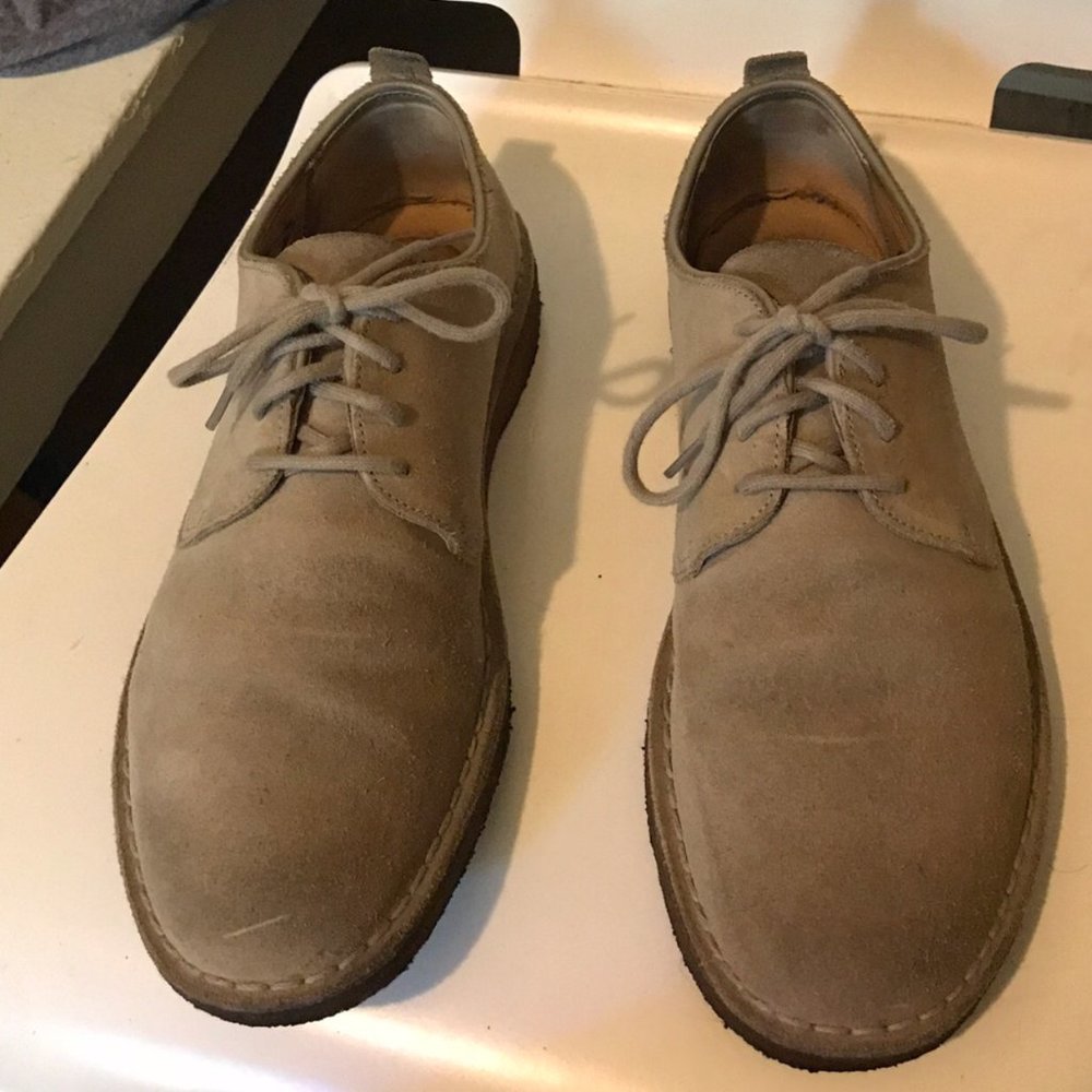Clarks Desert London shoes boots taupe tan size 11 mens